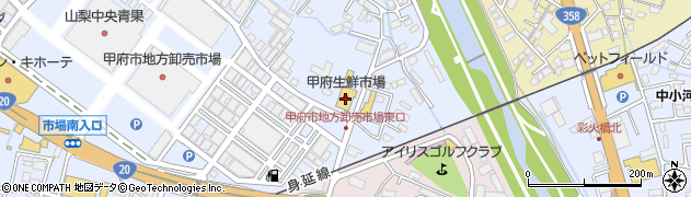 甲府生鮮市場周辺の地図