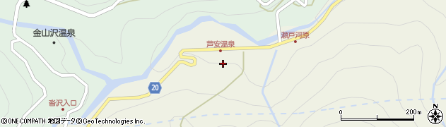 芦安温泉周辺の地図