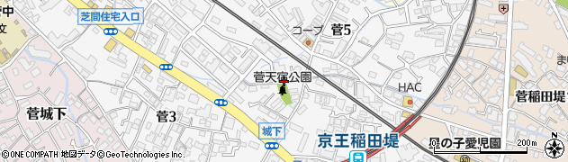 神奈川県川崎市多摩区菅周辺の地図