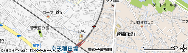 京王菅東公園周辺の地図