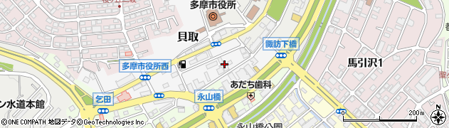 東京都多摩市貝取周辺の地図