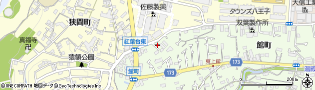 東京都八王子市館町492周辺の地図