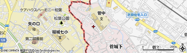 川崎市多摩区菅城下27 トゥインクルプラザ駐車場周辺の地図