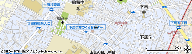 東京都世田谷区下馬周辺の地図