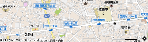弦巻神社周辺の地図