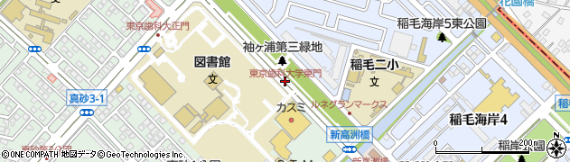 東京歯科大学東門周辺の地図