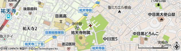 祐天寺総務部周辺の地図