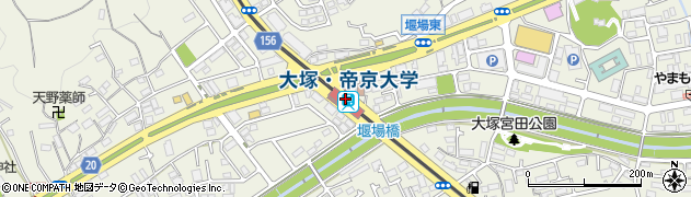 大塚・帝京大学駅周辺の地図