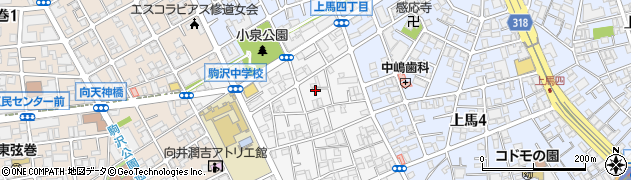 東京都世田谷区駒沢2丁目57周辺の地図