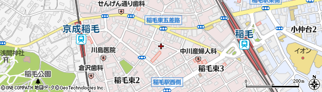 千葉市　あんしんケアセンター稲毛周辺の地図
