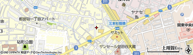 東京都世田谷区砧1丁目16周辺の地図