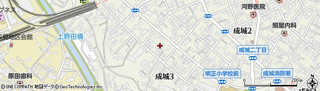 東京都世田谷区成城3丁目6周辺の地図