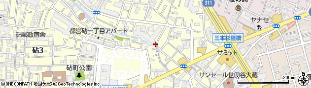 東京都世田谷区砧1丁目21-29周辺の地図