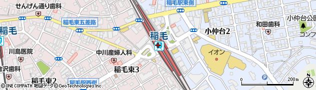 稲毛駅周辺の地図
