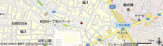 東京都世田谷区砧1丁目21周辺の地図