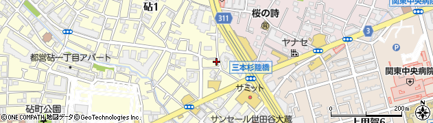 東京都世田谷区砧1丁目16-29周辺の地図
