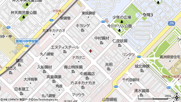 〒279-0025 千葉県浦安市鉄鋼通りの地図