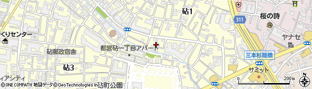 東京都世田谷区砧1丁目25周辺の地図