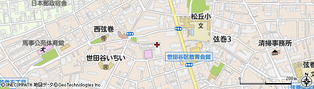 東京都世田谷区弦巻4丁目周辺の地図