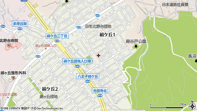 〒192-0912 東京都八王子市絹ケ丘の地図