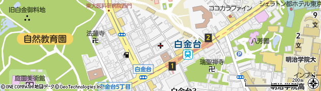東京都港区白金台周辺の地図