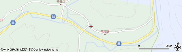 岐阜県下呂市金山町菅田笹洞1305周辺の地図