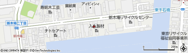 東京都江東区新木場周辺の地図