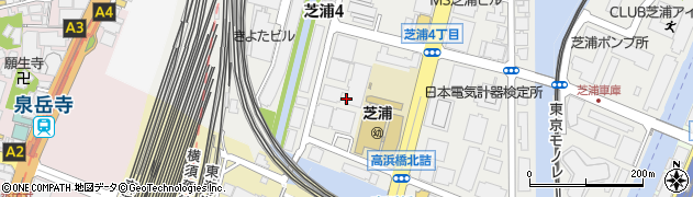 東京都港区芝浦4丁目周辺の地図