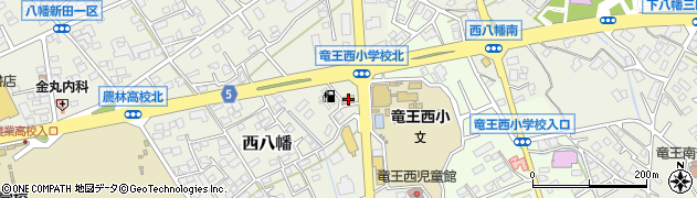 セブンイレブン竜王西小前店周辺の地図