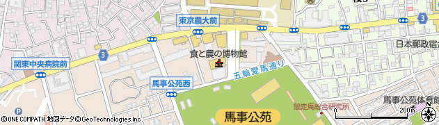 東京農業大学「食と農」の博物館周辺の地図
