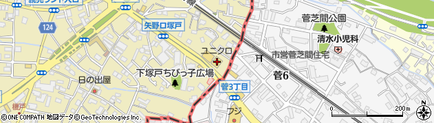 ユニクロ稲城矢野口店周辺の地図