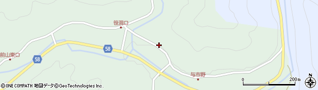 岐阜県下呂市金山町菅田笹洞1307周辺の地図