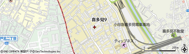 東京都世田谷区喜多見9丁目周辺の地図