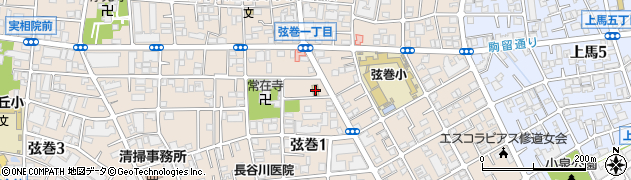 セブンイレブン世田谷弦巻１丁目店周辺の地図