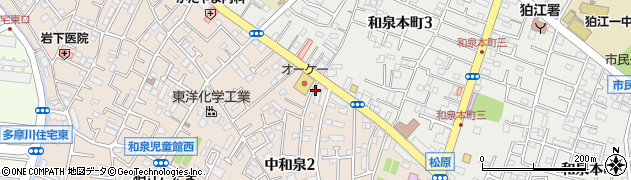株式会社和泉屋製綿所周辺の地図