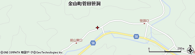 岐阜県下呂市金山町菅田笹洞671周辺の地図