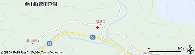 岐阜県下呂市金山町菅田笹洞741周辺の地図