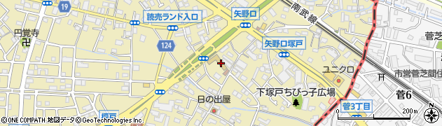 東京都稲城市矢野口645周辺の地図