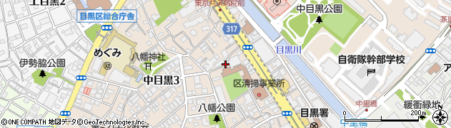 東京都目黒区中目黒周辺の地図