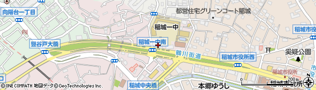 みずほ銀行稲城中央支店周辺の地図