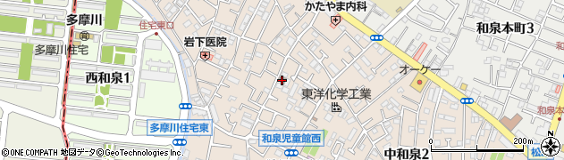 狛江中和泉郵便局 ＡＴＭ周辺の地図