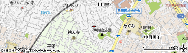 東京都目黒区上目黒2丁目33周辺の地図