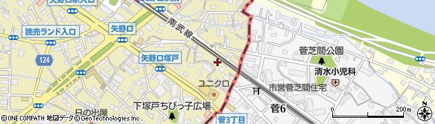 東京都稲城市矢野口476周辺の地図