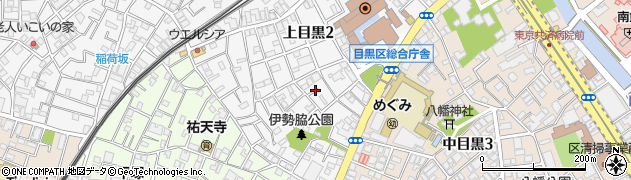 東京都目黒区上目黒2丁目27周辺の地図