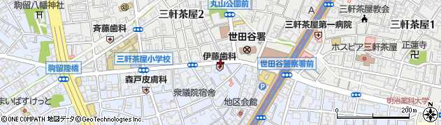 世田谷警察署前周辺の地図