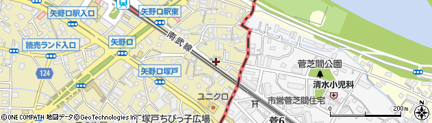 東京都稲城市矢野口471周辺の地図