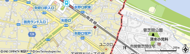 東京都稲城市矢野口451周辺の地図