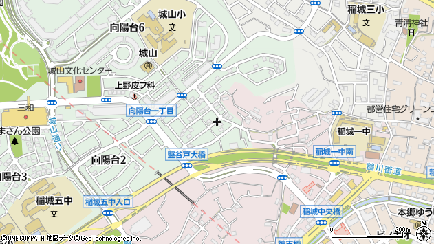 〒206-0803 東京都稲城市向陽台の地図
