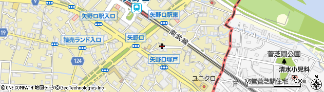 東京都稲城市矢野口436周辺の地図