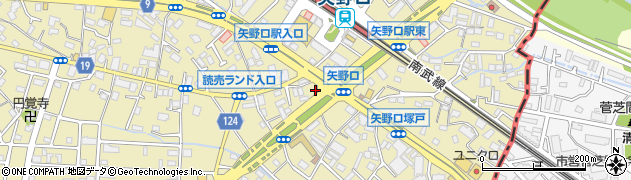 東京都稲城市矢野口618周辺の地図